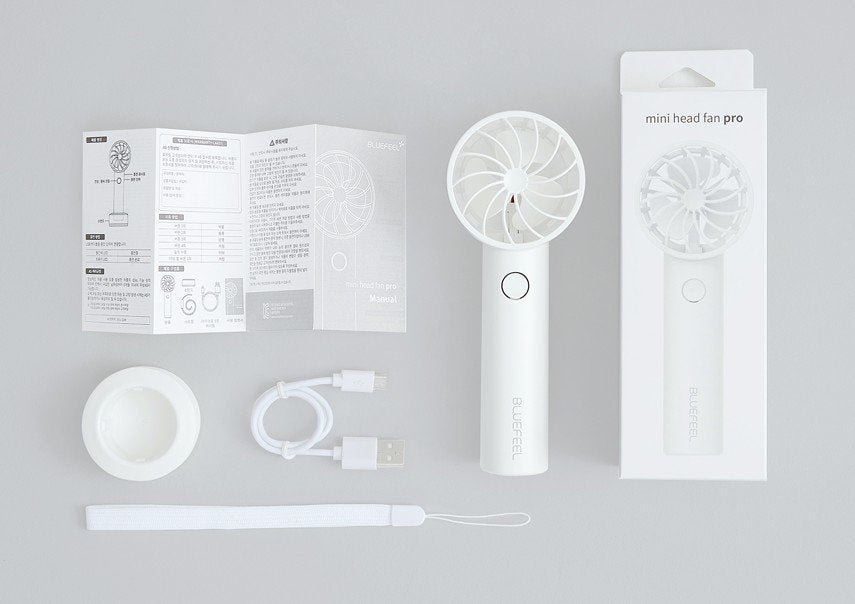Bluefeel - (Made in Korea) Mini Head Fan Pro Portable Fan - White [Licensed in Hong Kong]