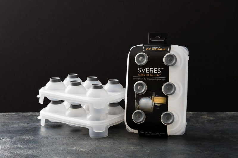 Sveres jumbo - Round cold drink ice balls｜Big whiskey ice balls｜Ice molds｜Silicon ice trays｜BPA free｜2.5"｜6.3 cm