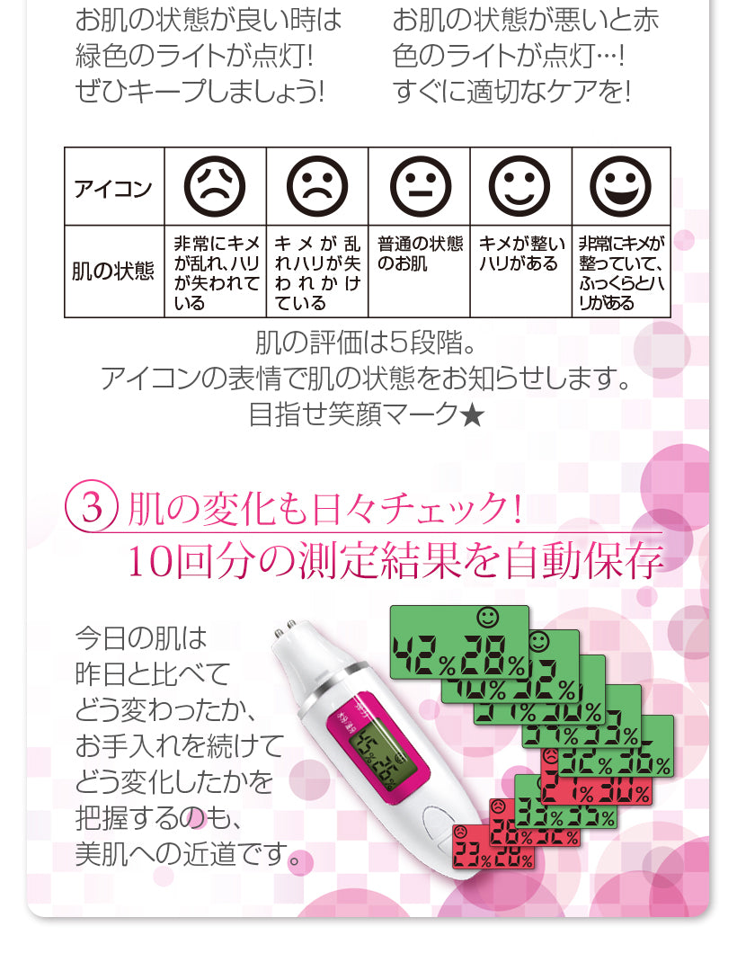 belulu - Skin Checker 智能家用便擕肌膚檢測儀 - 粉紅色【日本製造。香港行貨】