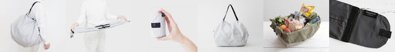 Shupatto - Compact Bag Extremely fast folding storage bag (L SIze)｜Marna｜Shopping bag｜Eco-friendly bag｜Quick storage｜Pocket bag-ARARE (polka dot) 