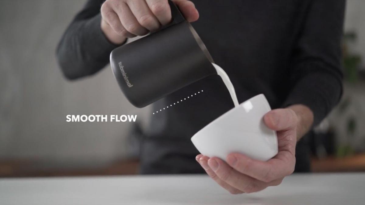 Subminimal - FlowTip Milk Jug Streamline Latte Art Steel Cup | Coffee Latte Art Cup | Latte Art Cylinder | Milk Cup | Milk Jug