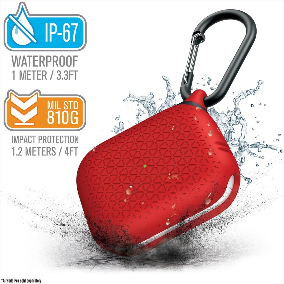 Catalyst - AirPods Pro 防水保護殼 - 高級版 - 紅色