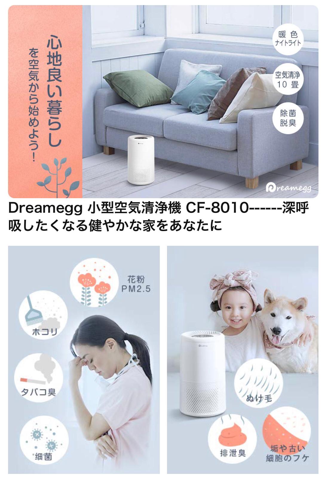 Dreamegg - Japanese DREAMEGG CF-8010 small air purifier [Hong Kong licensed product]