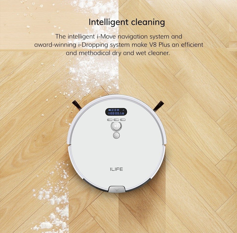iLife - V8 Plus 2-in-1 vacuum and wet mop robot | Robot vacuum cleaner | Sweeping robot