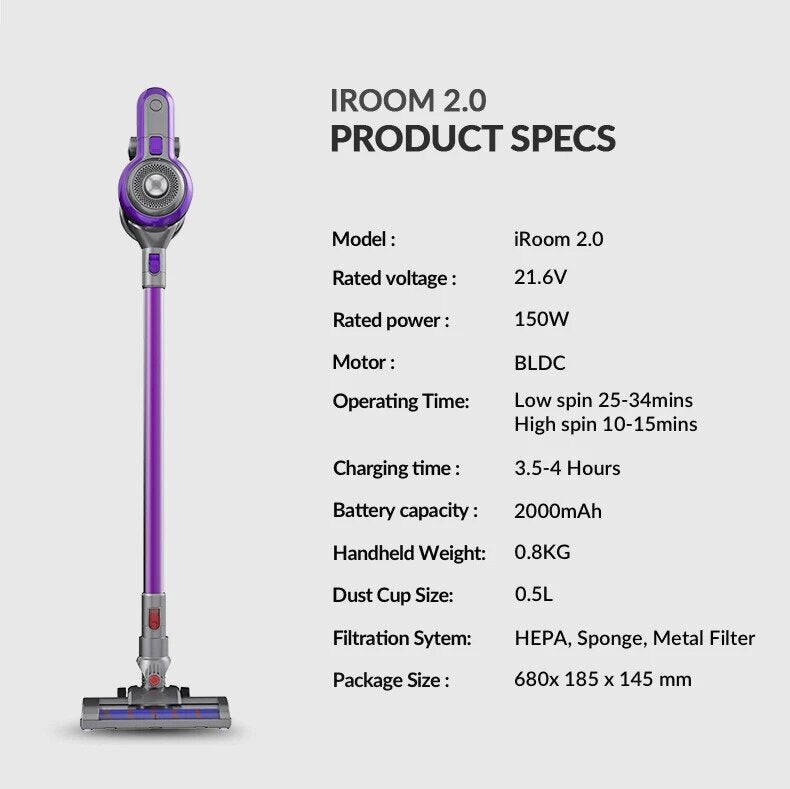 Airbot - iRoom 2.0 Handheld Cordless Vacuum Cleaner 19000Pa [Licensed in Hong Kong]