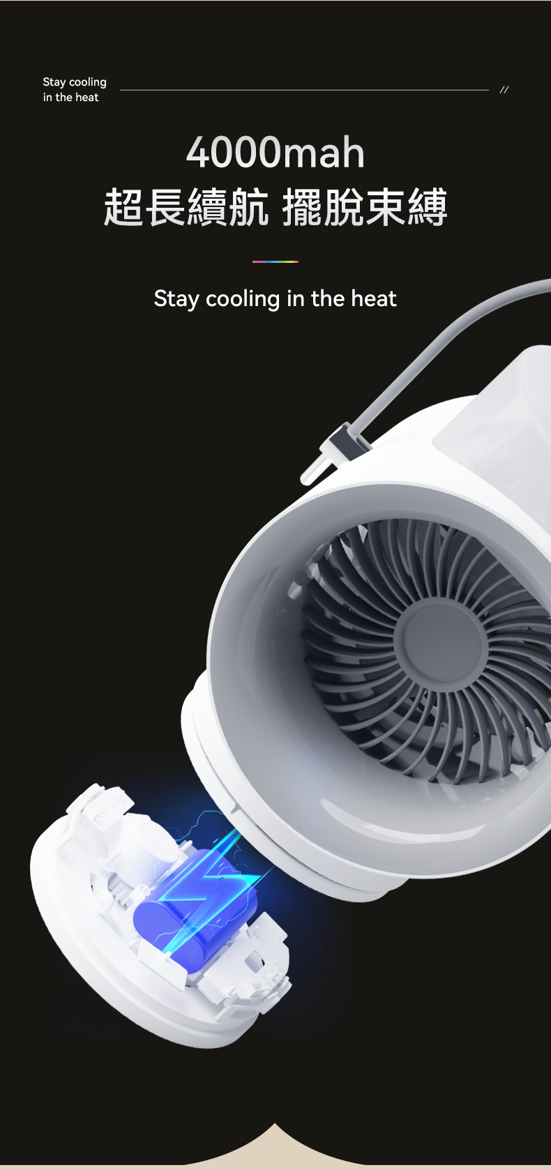 Newedo - Movable Shaking Water Cooled Light Fan｜Mobile Air Conditioner｜Air Cooler｜Portable WT-F50
