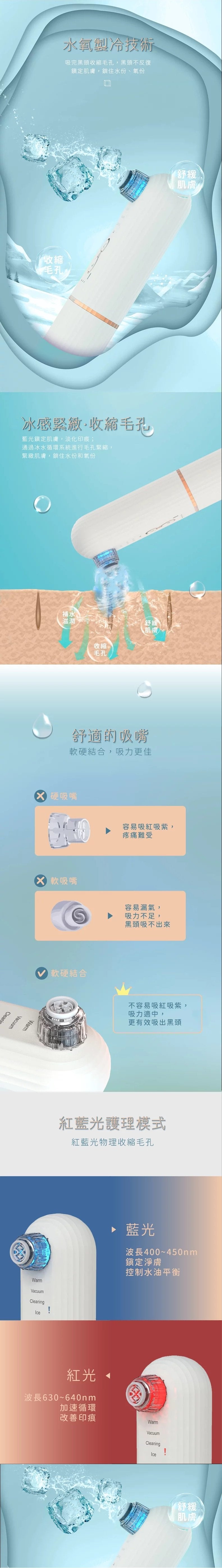 Hakuro - Hakuro Aqua Peeling 深層毛孔清潔機  + 3支精華水套裝