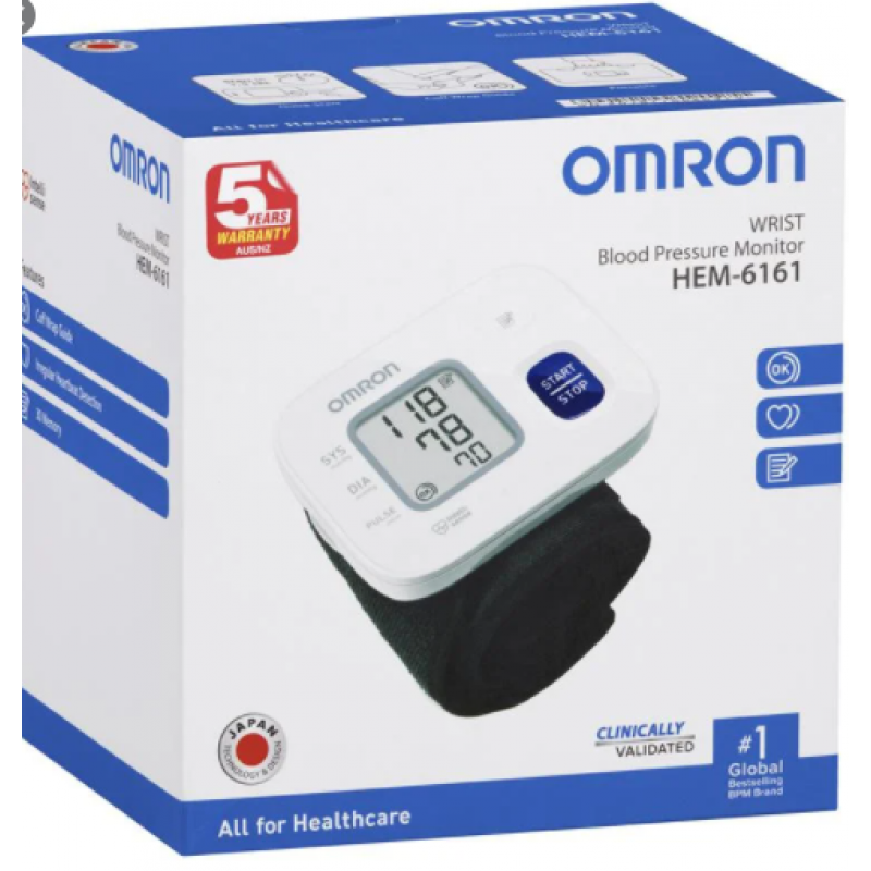 Omron (HEM-6161) Wrist Blood Pressure Monitor