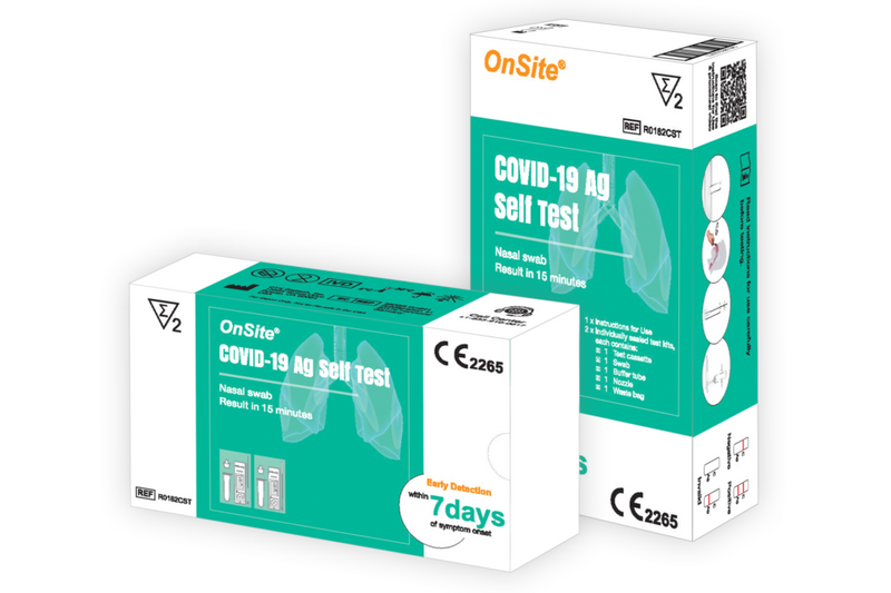 ONSITE COVID-19 AG New Coronavirus Antigen Rapid Test Stick One Box of 2 Test Sets Made in the USA