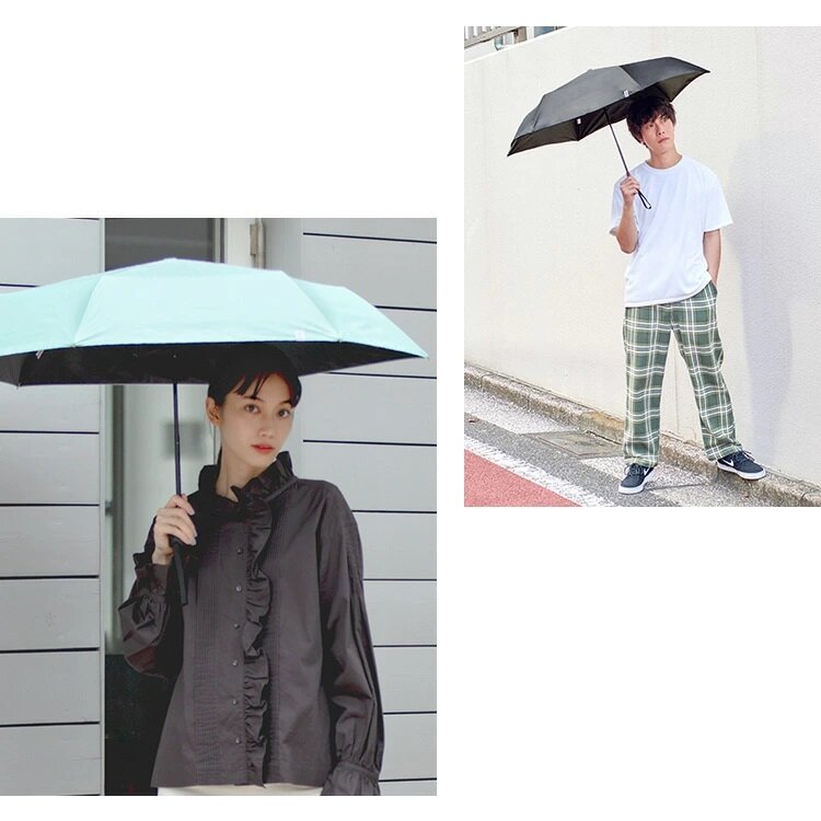 WPC - UV Protection PARASOL Heat-proof and UV-proof foldable umbrella for rain or shine (801-9236) | WPC | BASIC UNISEX | Rain or shine umbrella | Shrinkable umbrella | Anti-UV | Anti-UV | Sun protection - Mint Green