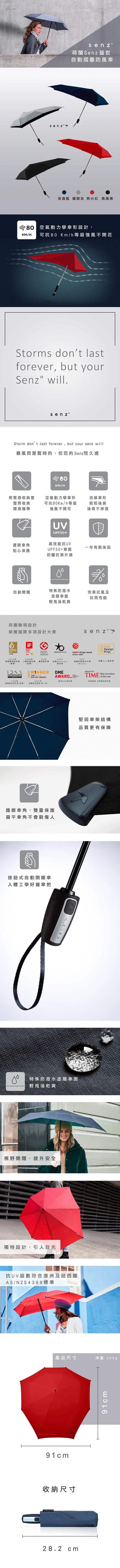 Netherlands Senz - Mini Automatic Automatic Folding Windproof Umbrella - Bright Blue (1021058)｜SPF 50+｜Automatic switch shade｜Windproof｜Sunscreen｜Sunshade｜Shrinking shade