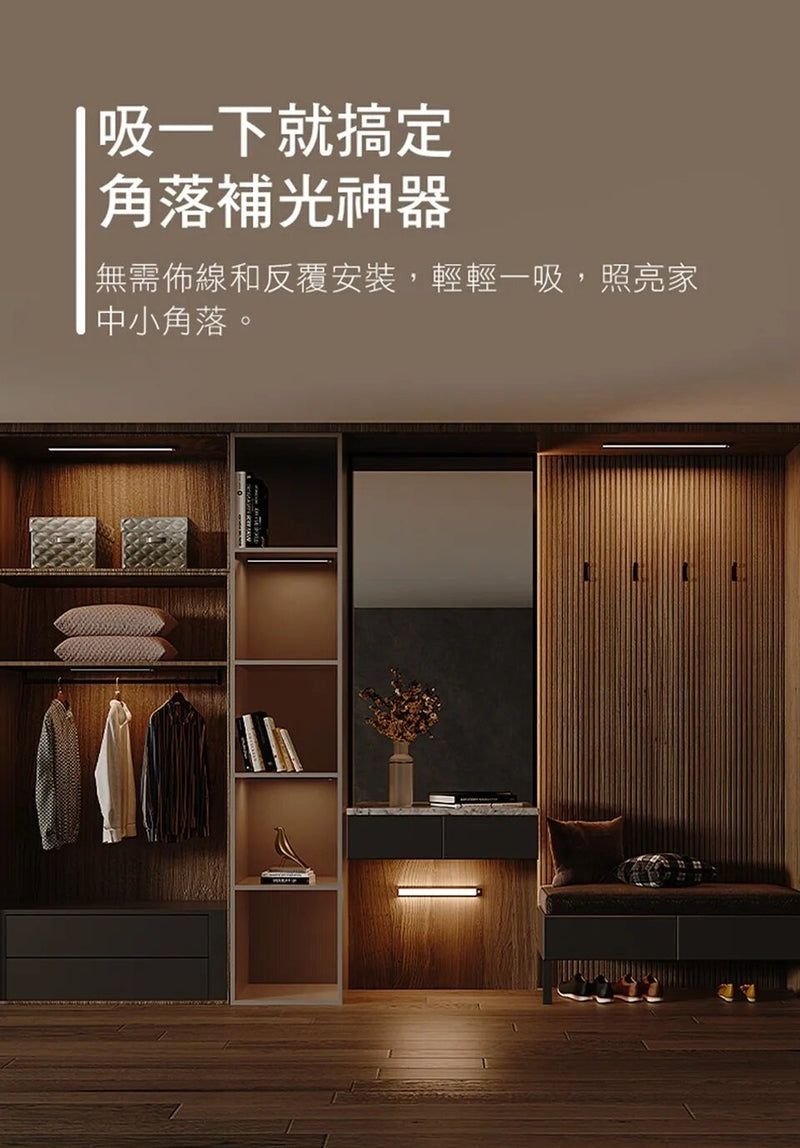 YEELIGHT - 易來 充電感應櫥櫃燈 60cm A60 (Global Version) ｜磁吸燈｜自動關閉｜LED燈條｜無線 YLBGD-0046