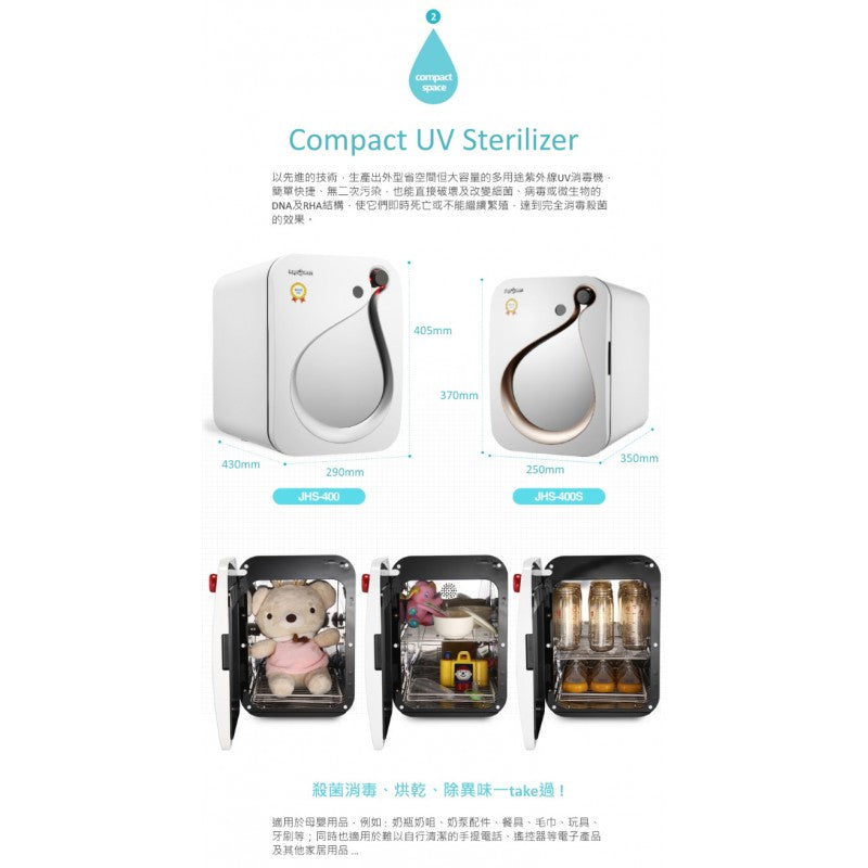 RayQueen Multi-Purpose UV Sterilizer (JHS-400) Multi-purpose UV Sterilizer 