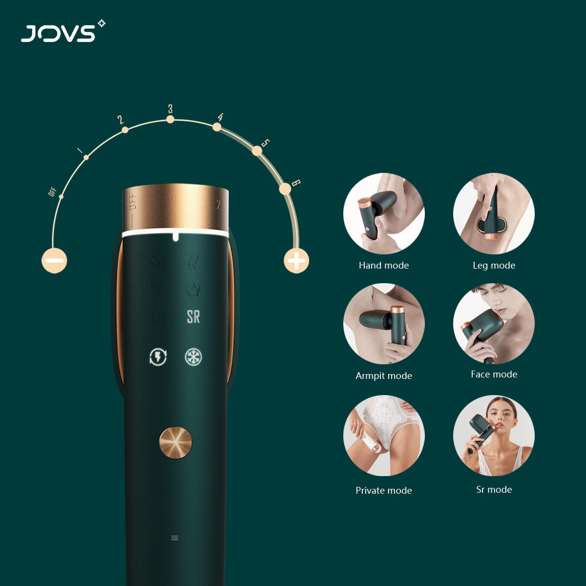JOVS - JOVS Venus Pro Cool IPL Hair Removal Device | Hair Removal Machine | Freezing Point Hair Removal