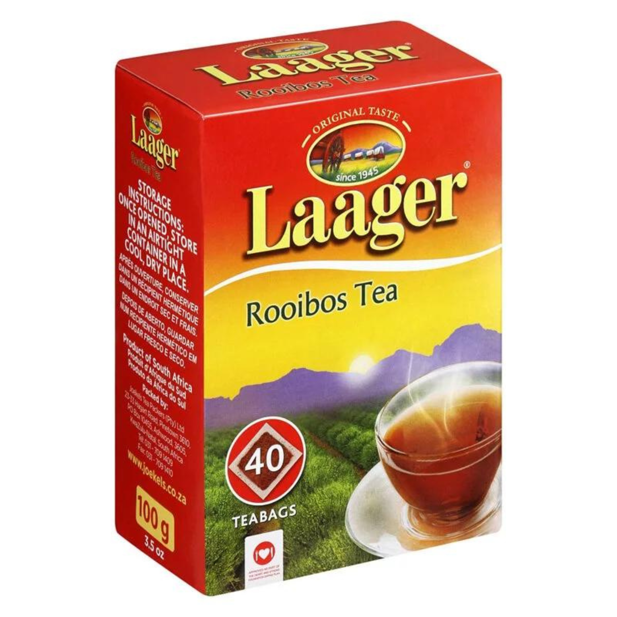 Laager South African National Treasure Tea Original Black Tea (40 bags)