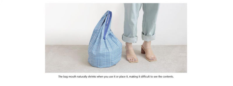 Shupatto - Compact Bag Drop Extremely fast folding storage bag (M SIze)｜Marna｜Shopping bag｜Eco-friendly bag｜Quick storage｜Pocket bag-Eucalyptus (eucalyptus green)