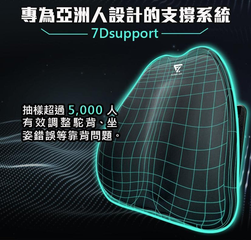 Future Lab - 7D Air Pressure Shock Absorbing Back Pad｜Posture Correction Chair Back｜Spine Protection 