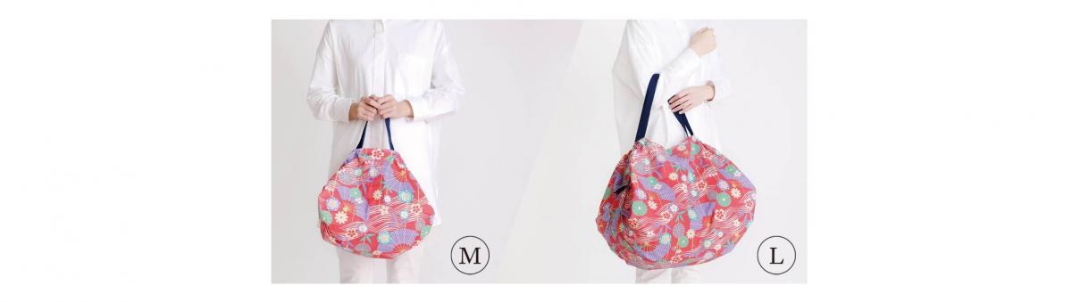Shupatto - Compact Bag and handle series ultra-fast folding storage bag (L SIze)｜Marna｜Shopping bag｜Eco-friendly bag｜Quick storage｜Pocket bag - ASANOHA