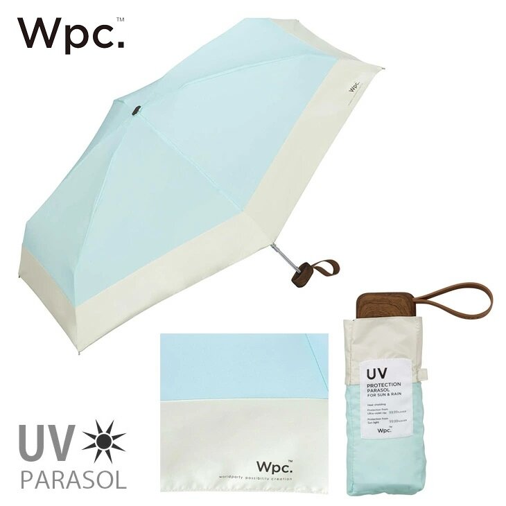 WPC - PATCHED TINY Mini folding umbrella for both rain and shine (801-6423)｜WPC｜Super lightweight｜Shrinkable umbrella｜Anti-UV｜Anti-UV｜Sun protection - Mint Green
