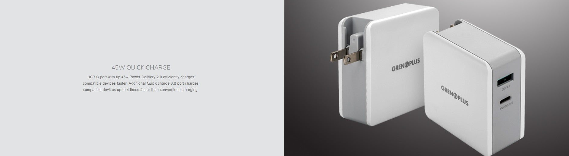 Grenoplus - 45W PD USB C Wall Charger