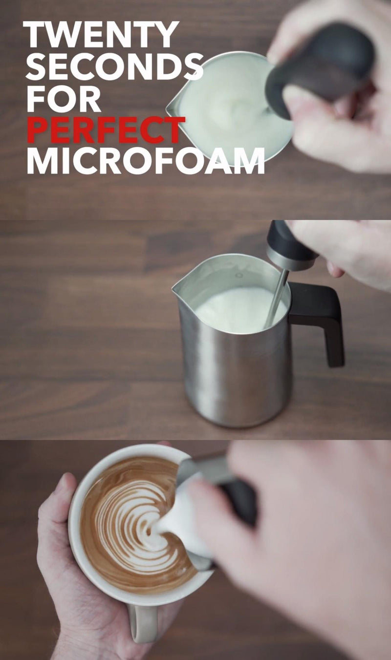Subminimal - NanoFoamer Steam-free Portable Latte Art Milk Foam Wand | Coffee Latte Art | Electric Milk Frother | Milk Frothing Artifact
