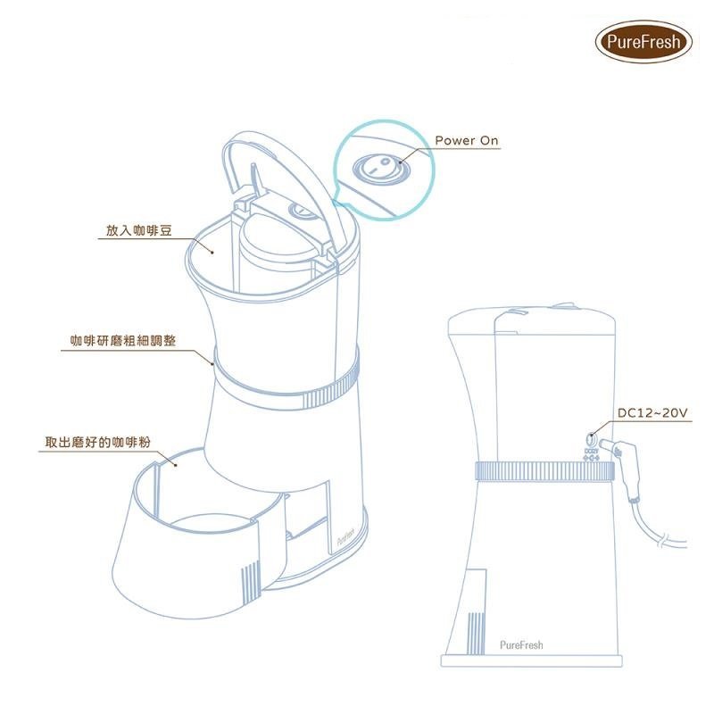 PureFresh - PureFresh 第三代職人咖啡慢磨機 - 珍珠白