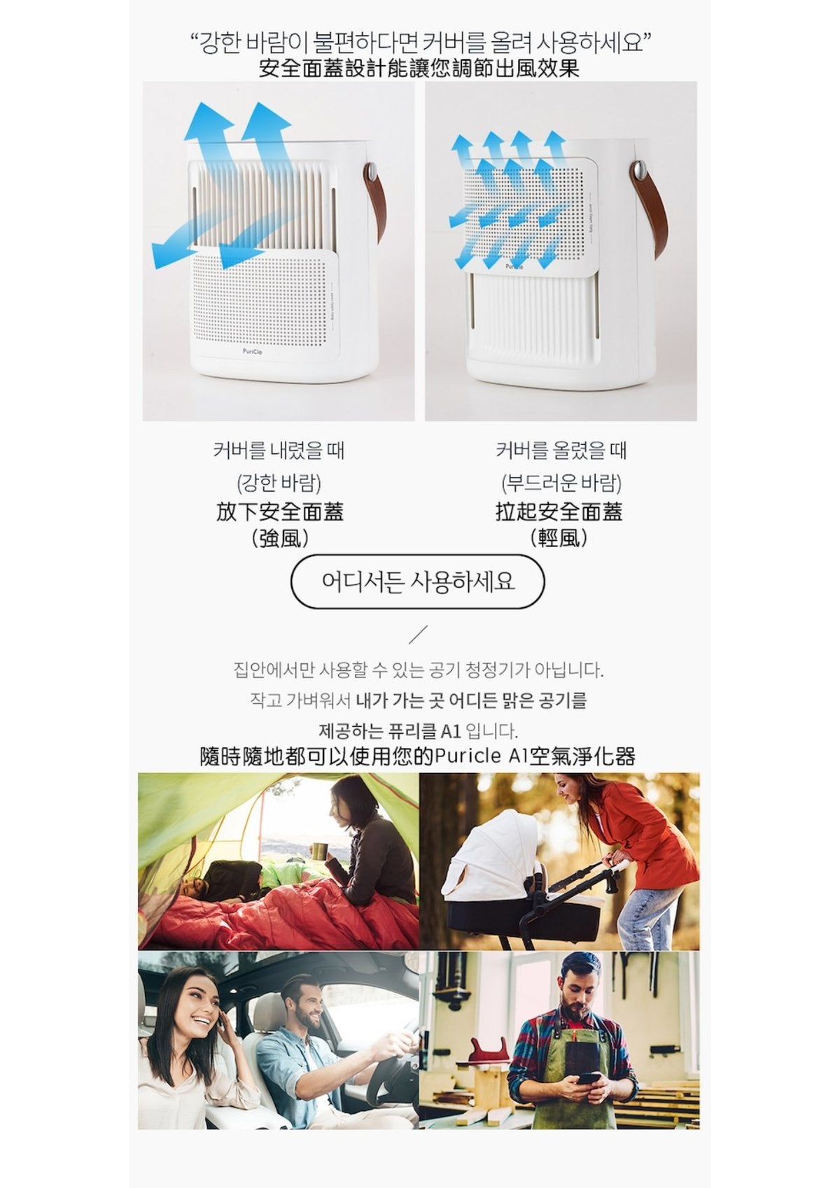 ATECH - 韓國 Puricle A1 便攜式空氣淨化機【香港行貨】