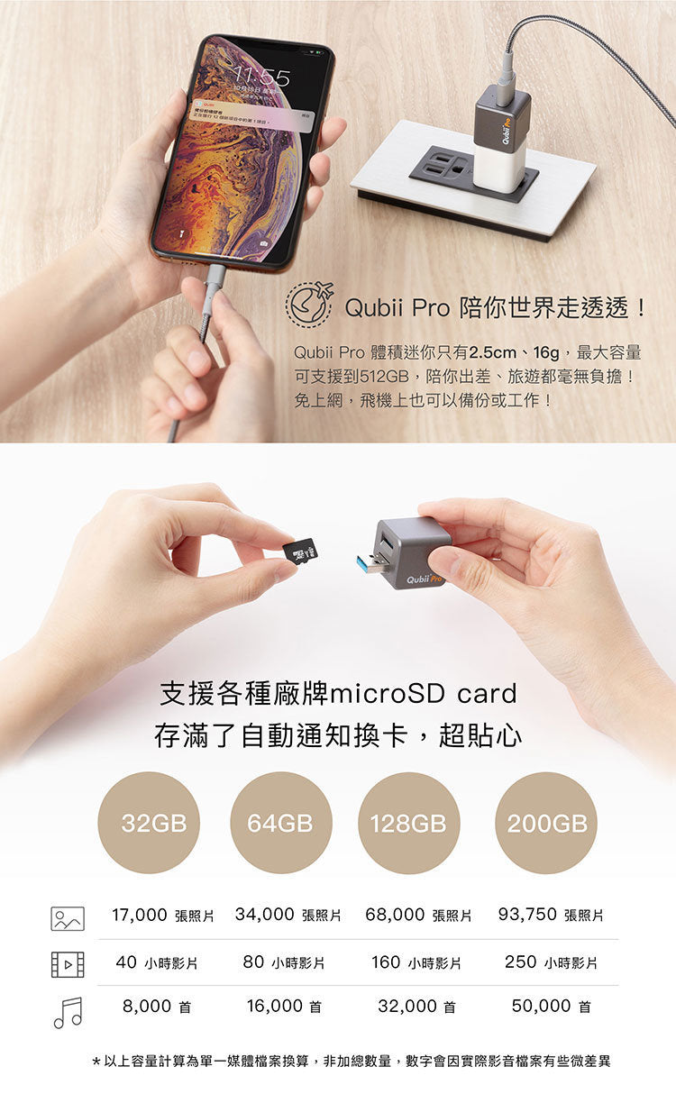 Maktar - Qubii Pro Backup Tofu Professional Edition (without memory card) - Space Gray