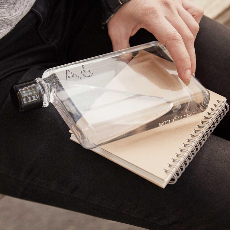 Memobottle - A6 memobottle ultra-thin environmentally friendly water bottle｜375ml｜13oz｜glue bottle｜flat water bottle｜kettle｜BPA-free｜convenient storage