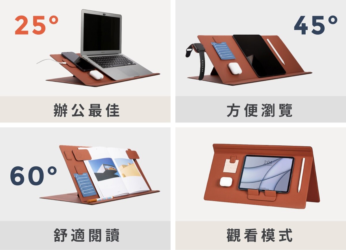 MOFT - Smart Desk Mat 智能電腦墊｜4-in-1 立架桌墊｜支架｜收納｜磁吸｜手托｜手腕靠墊｜NFC感應