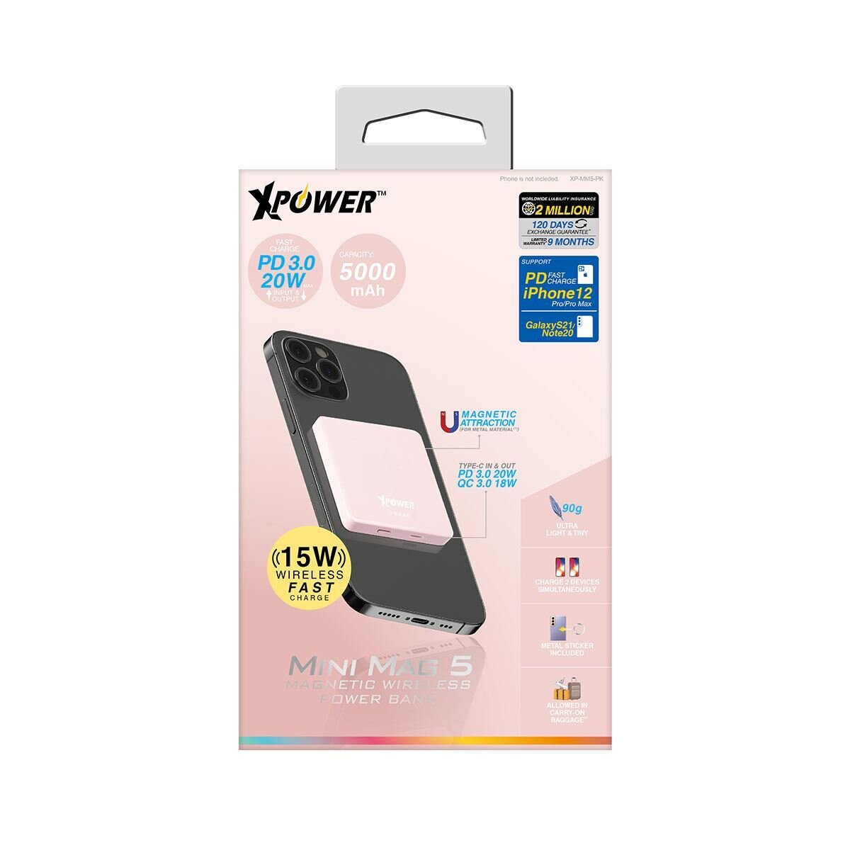 Xpower - MM5 無線充+PD外置充電器｜MagSafe 外接式電池