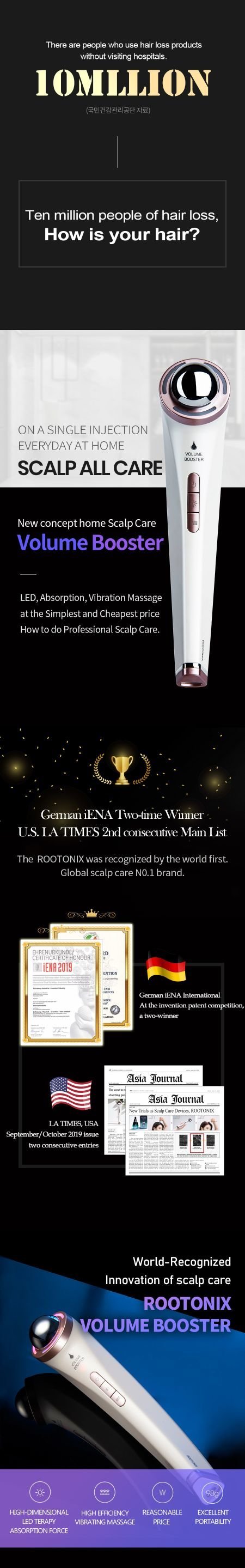 Rootonix - Rootonix Volume Booster Wireless LED Hair Growth Device RT-01 [Licensed in Hong Kong]