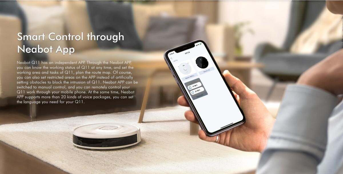 Neabot - NoMo Q11 4000Pa robot vacuum | mopping robot | self-emptying garbage | fully automatic artificial intelligence | dToF lidar