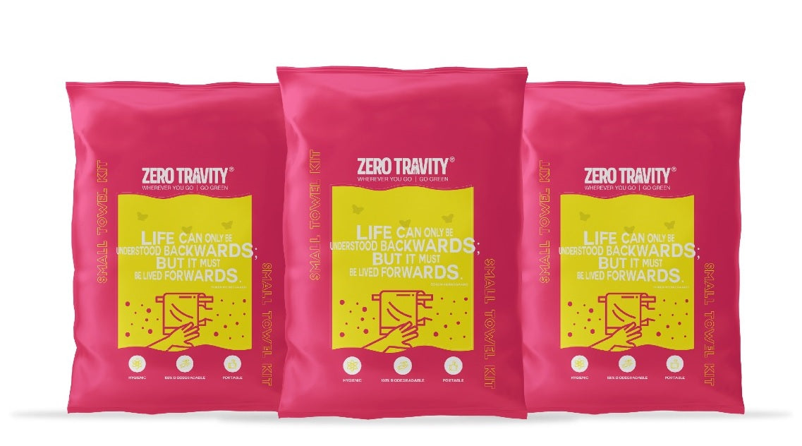 ZERO TRAVITY - Accompanying Eco-Friendly Small Towel Set (3 Towels)