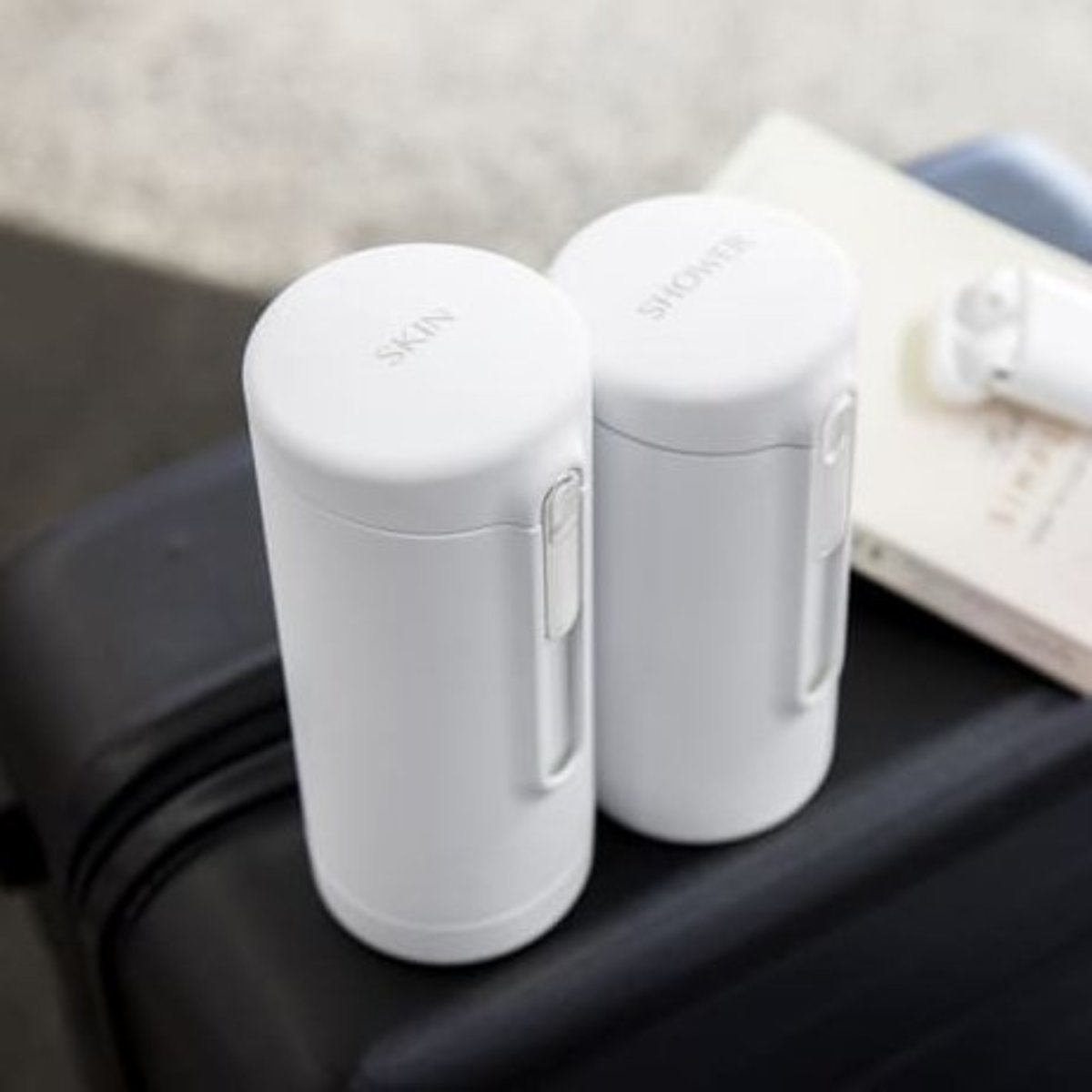 TIC - Travel Storage Bottle Advanced Edition#Bath and Skin Care Set-Matte White