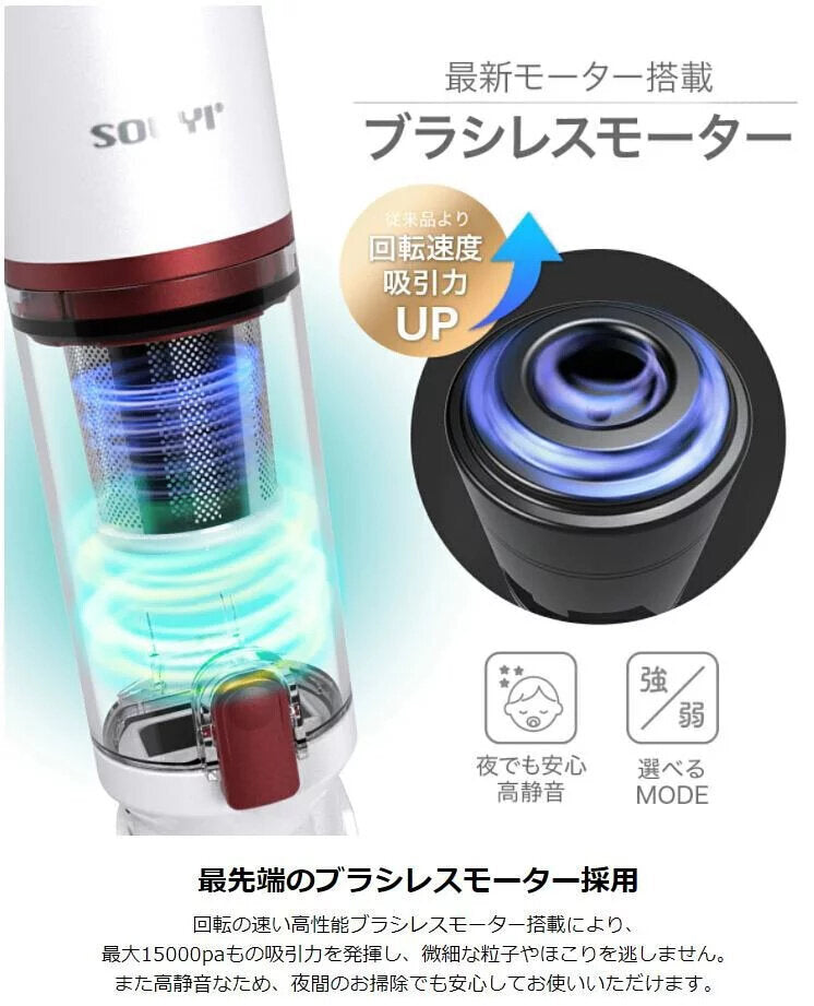 Souyi - SY-120 Ultra-lightweight strong suction cordless vacuum cleaner | Portable | Small | Car vacuum cleaner
