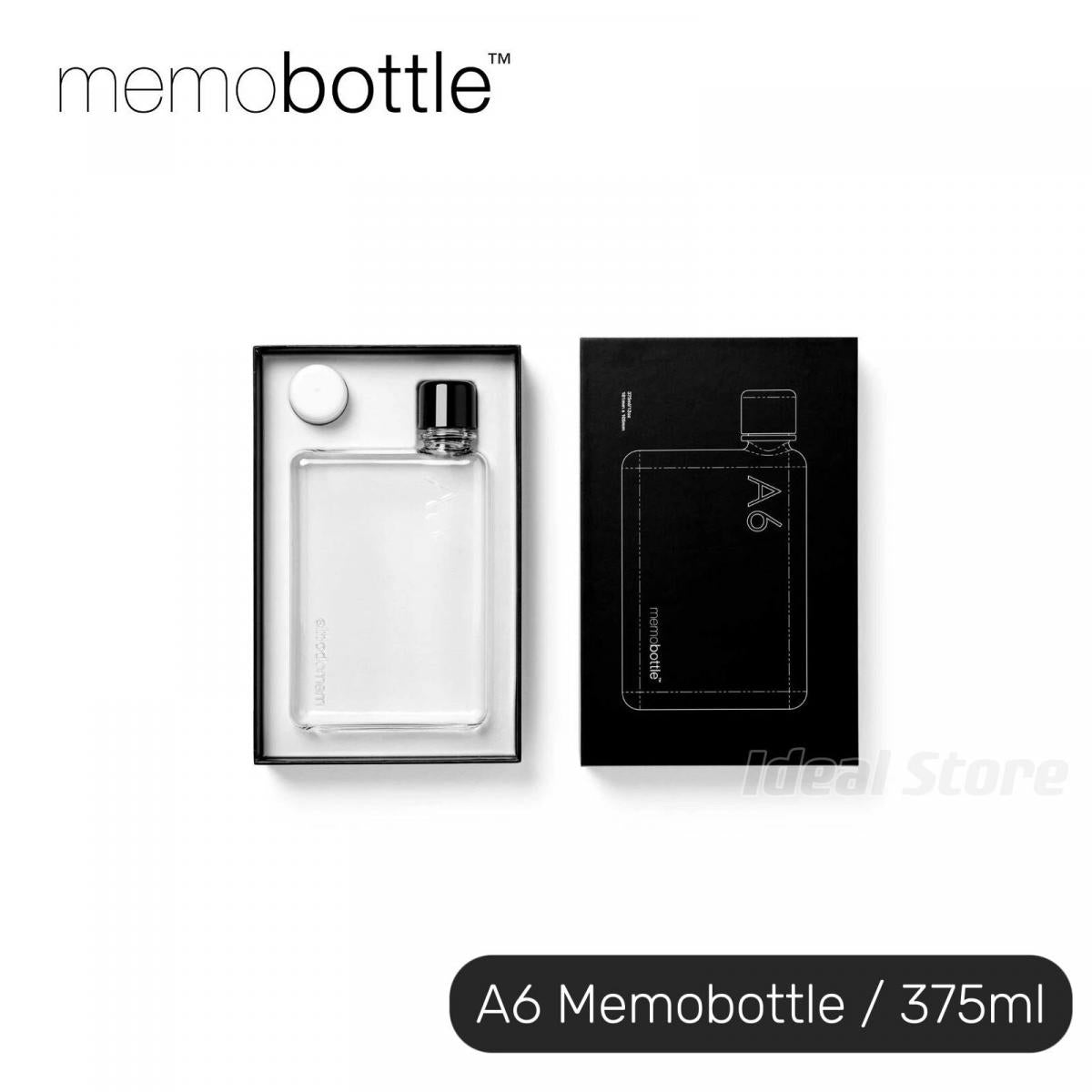 Memobottle - A6 memobottle ultra-thin environmentally friendly water bottle｜375ml｜13oz｜glue bottle｜flat water bottle｜kettle｜BPA-free｜convenient storage