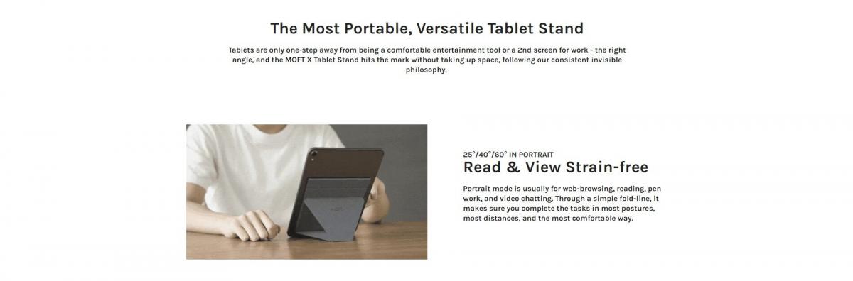 MOFT - Adhesive invisible tablet stand｜Foldable stand (suitable for 7.9"-9.7" tablets)