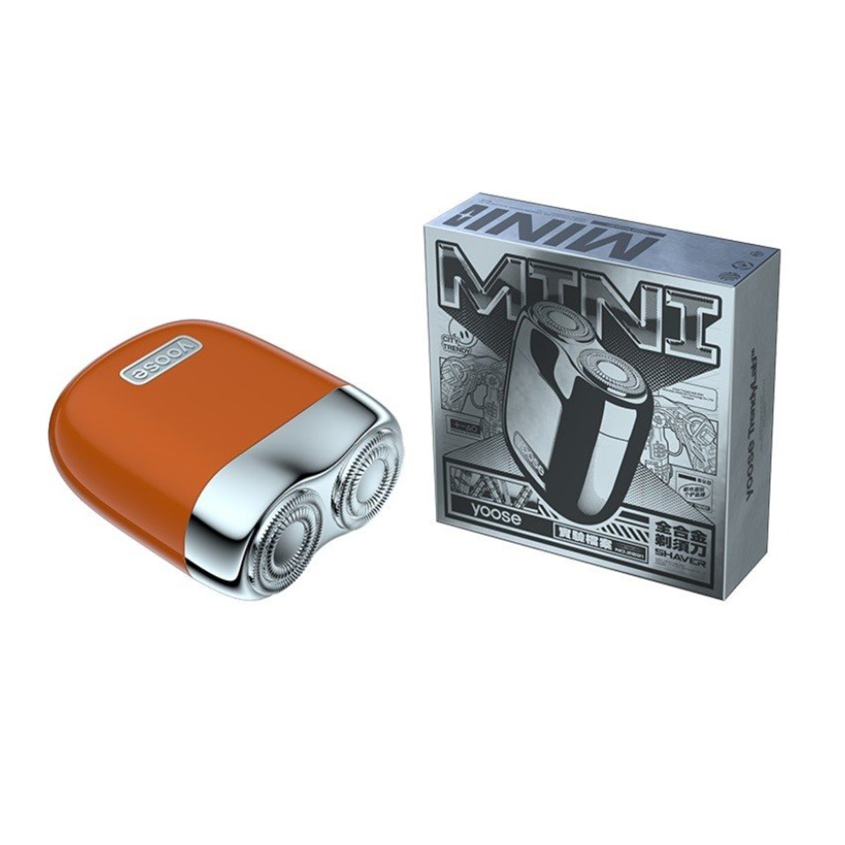 YOOSE - MINI Portable Electric Shaver - Orange [Licensed in Hong Kong]