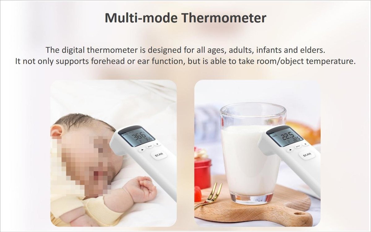 YOSTAND - YS-ET03 Medical Infrared Thermometer | Forehead Thermometer | Electronic Infrared Thermometer | COVID-19 Coronavirus | Forehead Thermometer