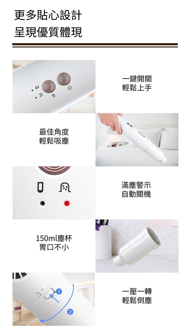 Home's Yi-Japanese Yohome Mini Cordless Vacuum Cleaner｜13000Pa｜Portable｜Small｜Car DY-108