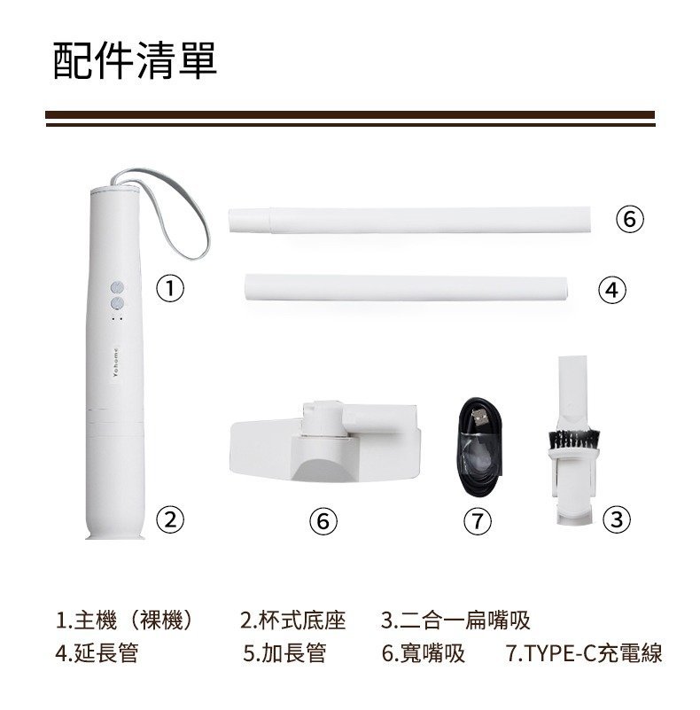 Home's Yi-Japanese Yohome Mini Cordless Vacuum Cleaner｜13000Pa｜Portable｜Small｜Car DY-108