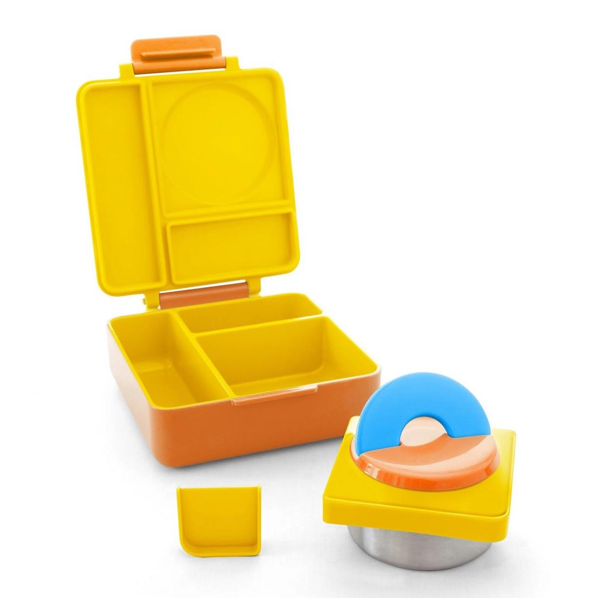 OmieBox - Hot and cold three-layer leak-proof lunch box - Orange