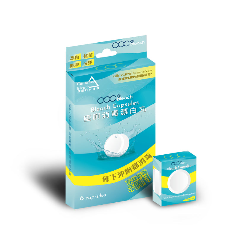 acc+ bleach Toilet Bleach and Disinfection Pills 6 Capsules 