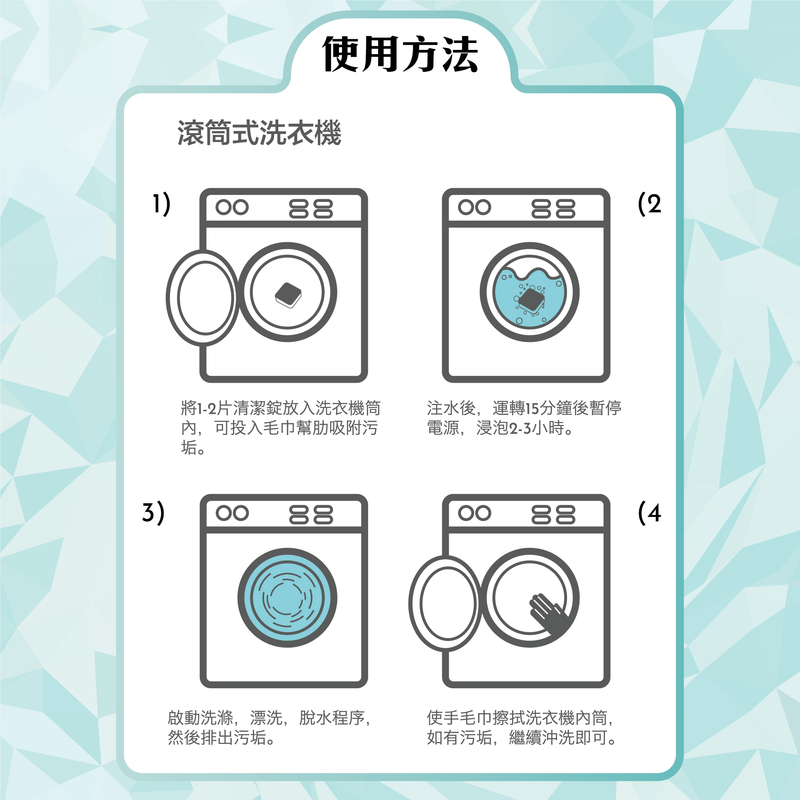 acc+ wash 洗衣機槽清潔錠 12片裝