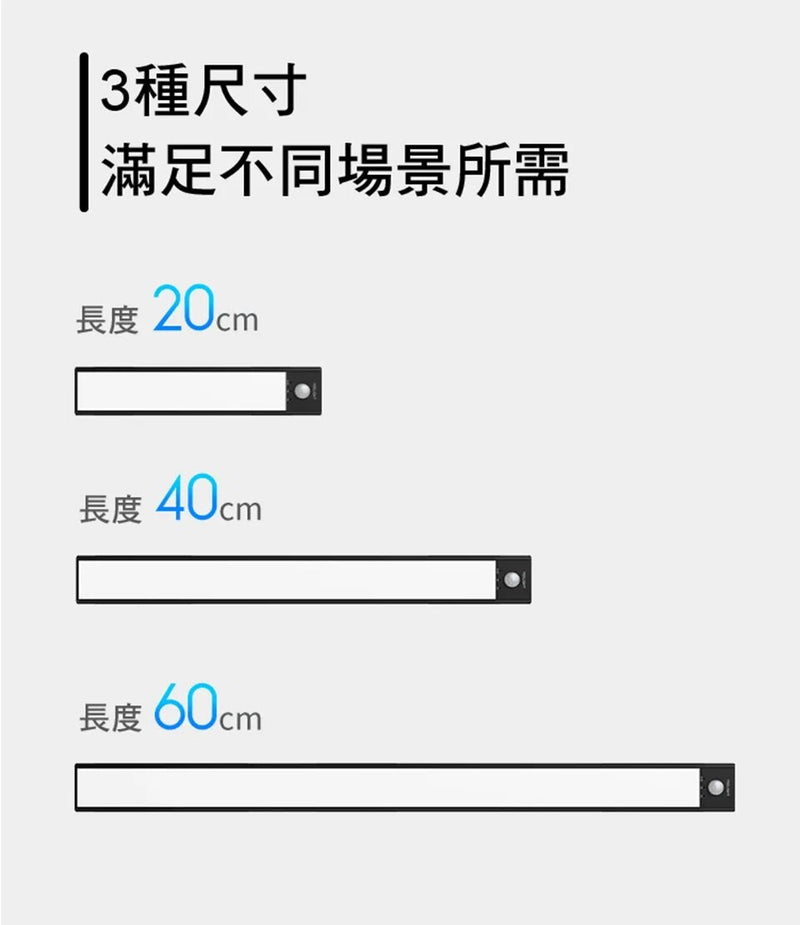 YEELIGHT - 易來 充電感應櫥櫃燈 60cm A60 (Global Version) ｜磁吸燈｜自動關閉｜LED燈條｜無線 YLBGD-0046