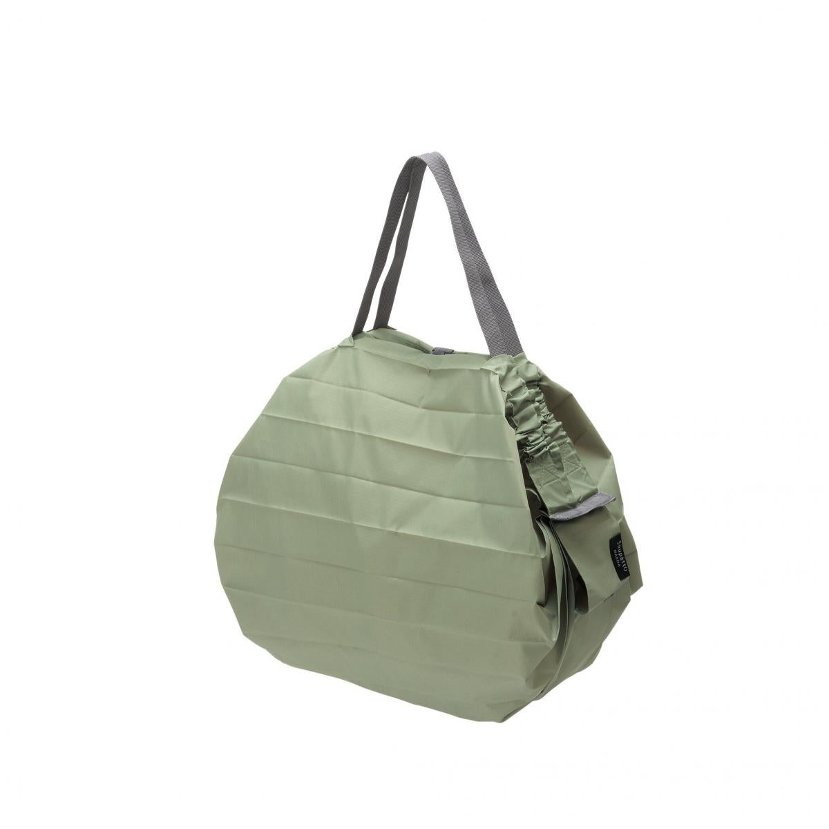 Shupatto - Compact Bag Extremely fast folding storage bag (M SIze)｜Marna｜Shopping bag｜Eco-friendly bag｜Quick storage｜Pocket bag-SUMI (dark gray)