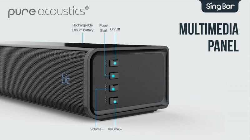Pure Acoustics Sing Bar Multifunctional Portable Karaoke Speaker｜K Song Artifact｜K Singing｜Bluetooth Speaker