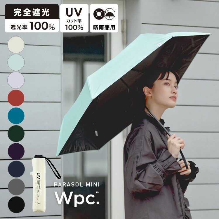 WPC - UV Protection PARASOL Heat-proof and UV-proof foldable umbrella for rain or shine (801-9236) | WPC | BASIC UNISEX | Rain or shine umbrella | Shrinkable umbrella | Anti-UV | Anti-UV | Sun protection - Mint Green