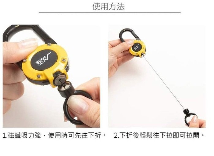 ROOT CO. - Gravity MAG REEL 360 捲軸伸縮扣 - 綠色